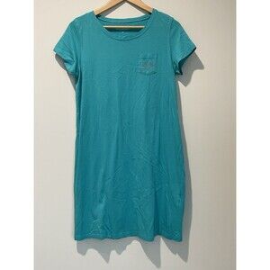 VINEYARD VINES Teal Pocket Tee Casual Dress Short Sleeves Whale M